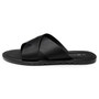 Alpine Swiss Hugo Men’s Vegan Leather Slide Sandals | Dressy & Comfortable Indoor Outdoor Shoes | Cross Strap Design for Casual & Elevated Wear | Water-Resistant & Anti-Slip Traction Flip Flops