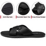 Alpine Swiss Saul Mens Vegan Leather Slide Sandals Dressy Indoor Outdoor Summer Shoes