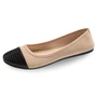 Alpine Swiss Kelly Cap Toe Ballet Flats Two Tone Comfortable Slip On Flat Shoes Size Size 10 Blush