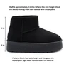 Alpine Swiss Brynn Womens Mini Platform Boots Warm Winter Short Ankle Booties UPC