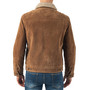 Alpine Swiss Aaron Mens Trucker Jacket Sherpa Collar Faux Leather Casual Coat faux-leather-outerwear-jackets