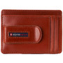 Alpine Swiss Mens RFID Money Clip Leather Minimalist Wallet Card Case ID Window Size One Size Glossy Nappa Tan