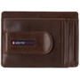 Alpine Swiss Mens RFID Money Clip Leather Minimalist Wallet Card Case ID Window Size One Size Glossy Nappa Brown