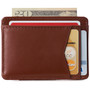 Alpine Swiss RFID Minimalist Oliver Front Pocket Wallet For Men Leather Comes in a Gift Box ULTRA-THIN FRONT POCKET DESIGN – At just 1/8" thick, the Oliver minimalist wallet virtually disappears in your front pocket while securely holding 4–6 cards plus f