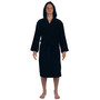Alpine Swiss Dane Mens Hooded Bathrobe Cotton Terry Cloth Luxury Hotel Spa Robe Size M/L Black