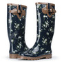Alpine Swiss Izzy Womens Waterproof Rain Boots Mid Calf Tall Rubber Garden BootsVERSATILE OUTDOOR USE: These waterproof rain boots are stylish with a fun and feminine floral pattern while also being functional. These versatile rain boots will look great w