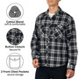 Alpine Swiss Men Plaid Flannel Shirt Jacket Button Down Long Sleeve Cotton Blend UPC