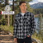 Alpine Swiss Mens Flannel Shacket Long Sleeve Plaid Button Down Shirt Jacket Light Cotton Blend Fall Work Outdoor Overshirt