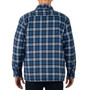 Alpine Swiss Mens Henry Quilted Flannel Jacket Warm Plaid Shacket Four Pockets Snap Buttons Winter Work Coat for Cold Weather