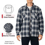 Alpine Swiss Mens Josh Fleece-Lined Flannel Jacket Heavyweight Snap-Front Plaid Shirt Shacket  Warm Soft Winter Outerwear