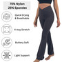 Alpine Swiss Leila Womens Flare Leggings High Waisted Crossover V Waist Buttery Soft Tummy Control Yoga Pants Bootcut Tights FLATTERING CROSSOVER V WAISTBAND: Our Leila leggings feature a stylish and functional crossover V-shaped waistband that provides a