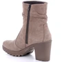 Alpine Swiss Bianca Womens Suede Slouch Ankle Boots Made in Italy High Heel Boot Womens genuine suede ankle boots slouchy boots slouch booties genuine leather made in Italy italian leather side zip zipper block heel 3 inch high heel tall ankle mid calf lu