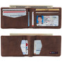 Alpine Swiss Delaney Slim Bifold Wallet | Front Pocket Wallet | 8 Card Slots ID Window | Outside Card Slot| RFID Protected Premium Leather | Gift Box Nubuck Tan Size One Size Nubuck Tan