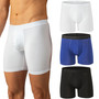 Alpine Swiss Mens Boxer Briefs 3 Pack Underwear Breathable Comfortable Trunks Size 2XL White Blue Black