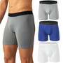 Alpine Swiss Mens Boxer Briefs 3 Pack Underwear Breathable Comfortable Trunks Size 2XL Gray Blue White
