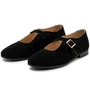 Alpine Swiss Irene Womens Leather Mary Jane Ballet Flats Round Toe Slip On Shoes Buckle Strap Dressy Comfortable Work Flats