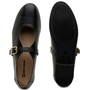Alpine Swiss Irene Womens Leather Mary Jane Ballet Flats Round Toe Slip On Shoes Buckle Strap Dressy Comfortable Work Flats