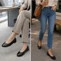 Alpine Swiss Wendy Womens Leather Ballet Flats Classic Round Toe Slip On Shoes Comfortable Professional Dressy Work Flats