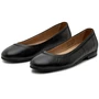 Alpine Swiss Wendy Womens Leather Ballet Flats Classic Round Toe Slip On Shoes Comfortable Professional Dressy Work Flats