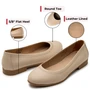 Alpine Swiss Wendy Womens Leather Ballet Flats Classic Round Toe Slip On Shoes Comfortable Professional Dressy Work Flats