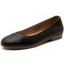 Alpine Swiss Wendy Womens Leather Ballet Flats Classic Round Toe Slip On Shoes Comfortable Professional Dressy Work Flats