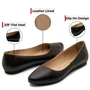 Alpine Swiss Julia Womens Leather Pointed Toe Ballet Flats Comfortable Slip On Shoes Business Casual Dressy Work Flats