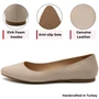 Alpine Swiss Julia Womens Leather Pointed Toe Ballet Flats Comfortable Slip On Shoes Business Casual Dressy Work Flats