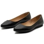 Alpine Swiss Julia Womens Leather Pointed Toe Ballet Flats Comfortable Slip On Shoes Business Casual Dressy Work Flats