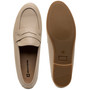 Alpine Swiss Helen Womens Leather Penny Loafers Comfortable Slip On Flat Shoes Dressy Professional Office Work Flats
