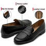 Alpine Swiss Helen Womens Leather Penny Loafers Comfortable Slip On Flat Shoes Dressy Professional Office Work Flats