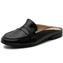 Alpine Swiss Linda Womens Leather Mule Loafers Backless Penny Loafers Dressy Mule Slides Comfortable Slip On Flats Work Shoes