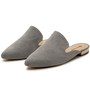 Alpine Swiss Diane Womens Leather Mules Pointed Toe Slip On Flats Backless Loafers Comfort Dressy Business Casual Work Shoes