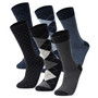 Alpine Swiss Mens Dress Socks 6 Pair Crew Sock Cotton Dress Socks for Men Solid Ribbed Argyle Pattern Multicolor Fun Designs Size One Size Work Pack