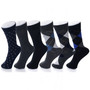 Alpine Swiss Mens Dress Socks 6 Pair Crew Sock Cotton Dress Socks for Men Solid Ribbed Argyle Pattern Multicolor Fun Designs Size