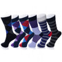 Alpine Swiss Mens Dress Socks 6 Pair Crew Sock Cotton Dress Socks for Men Solid Ribbed Argyle Pattern Multicolor Fun Designs socks mens for dress crew cotton boot work long warm high toe sock gym sports pack of tall man sox mid sport men’s adult best swea
