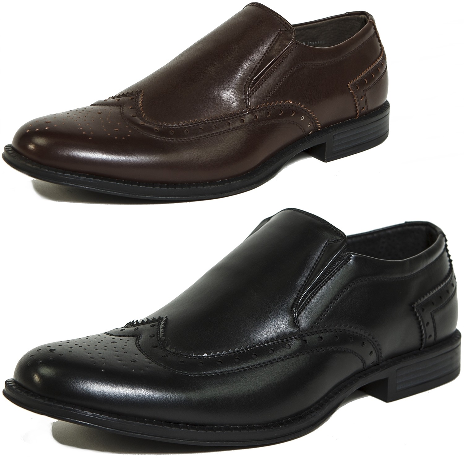 wingtip slip on shoes