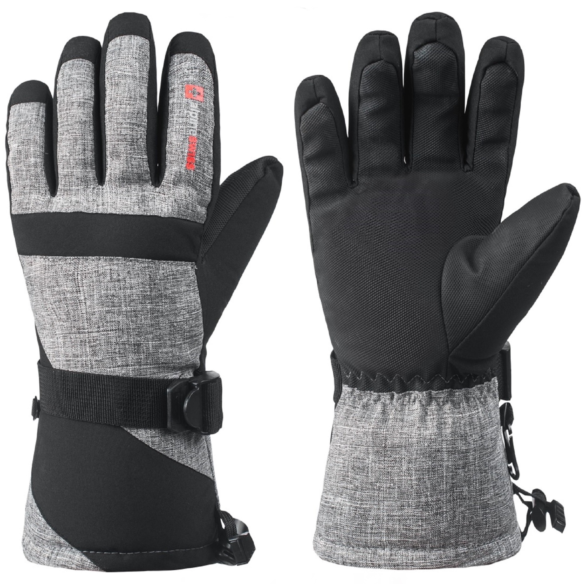 Alpine Swiss Mens Waterproof Gauntlet Ski Gloves Winter Sport