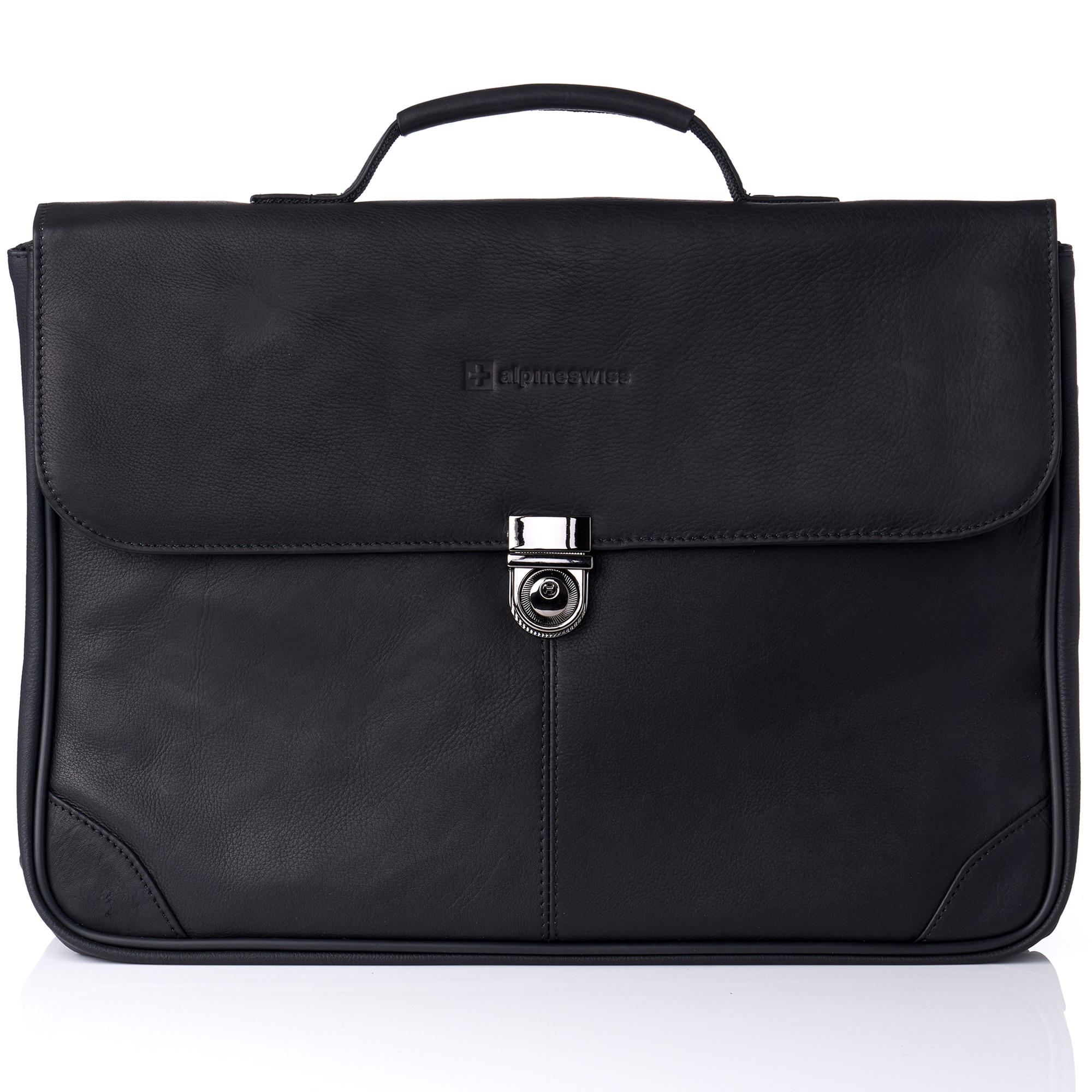 leather slim portfolio laptop briefcase