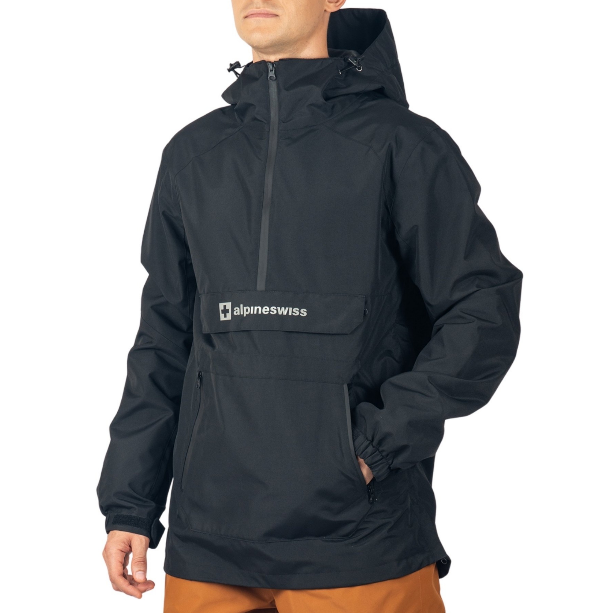 Alpine Swiss Mens Snowboard Jacket 10K Waterproof Hooded Ski Shell 