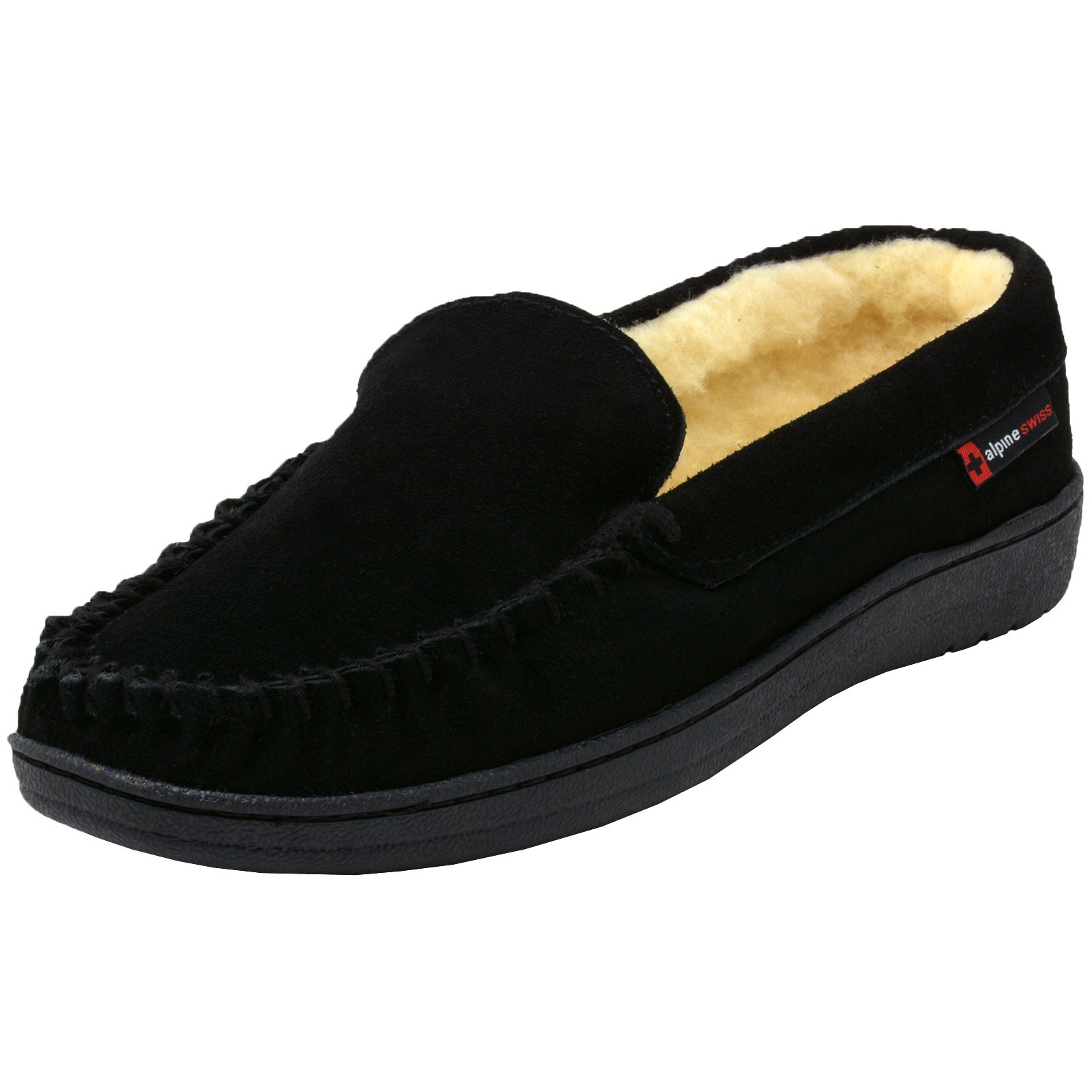 men's genuine shearling slippers