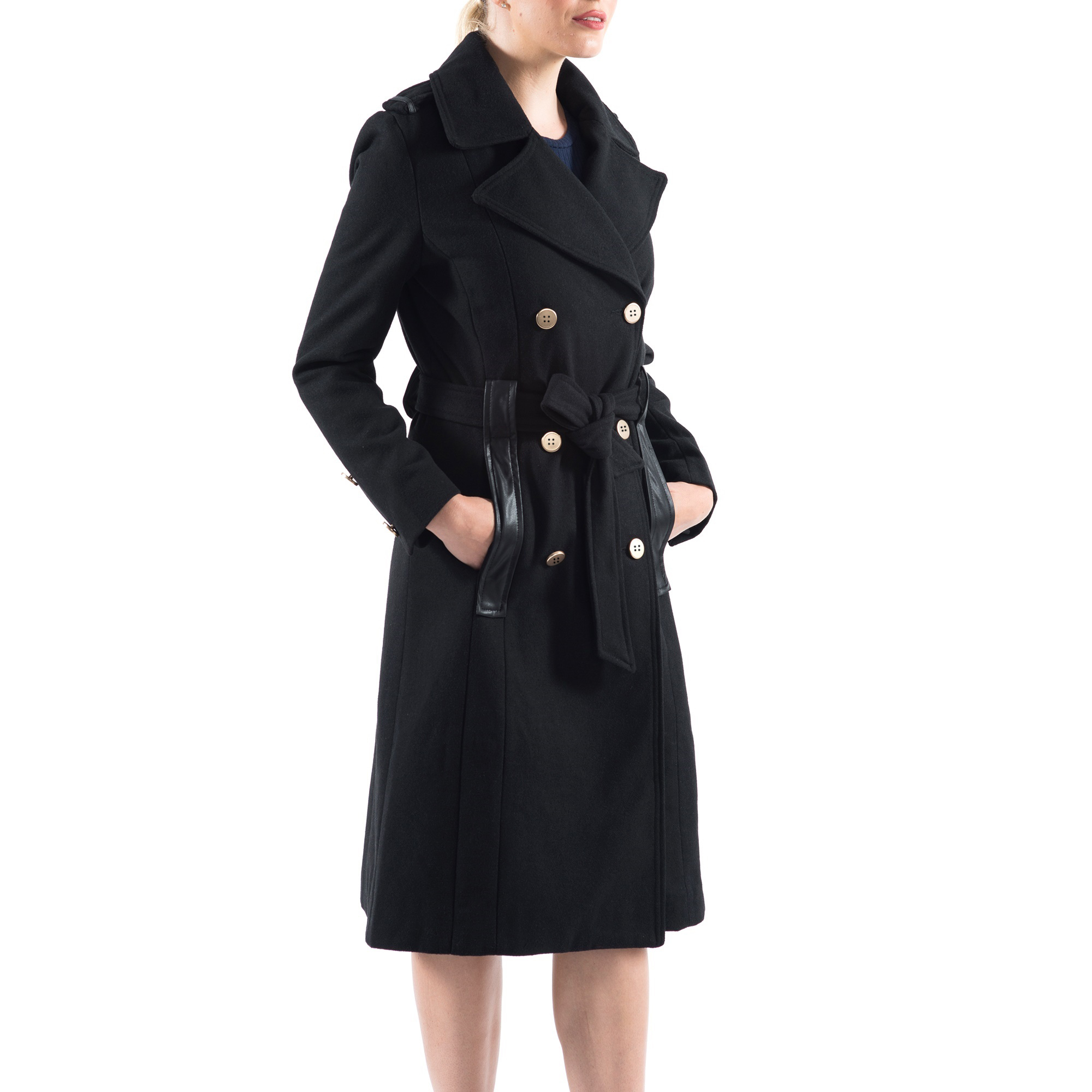 Double breasted wool trench coat Clearance