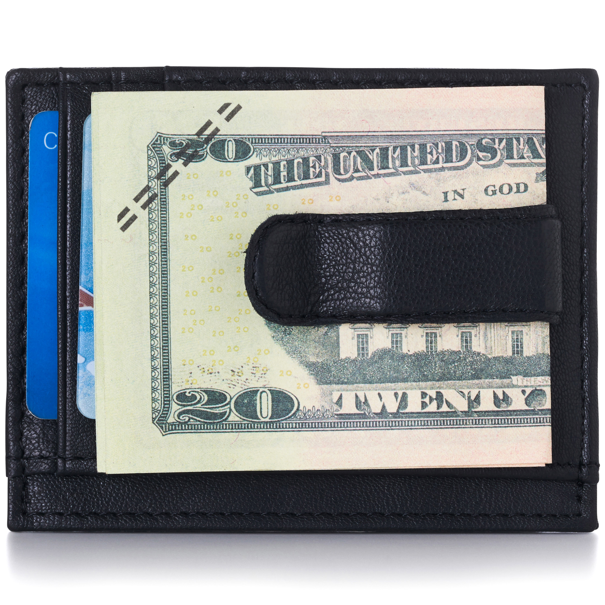 Slim Minimalist Front Pocket Money Clip Wallet for Men