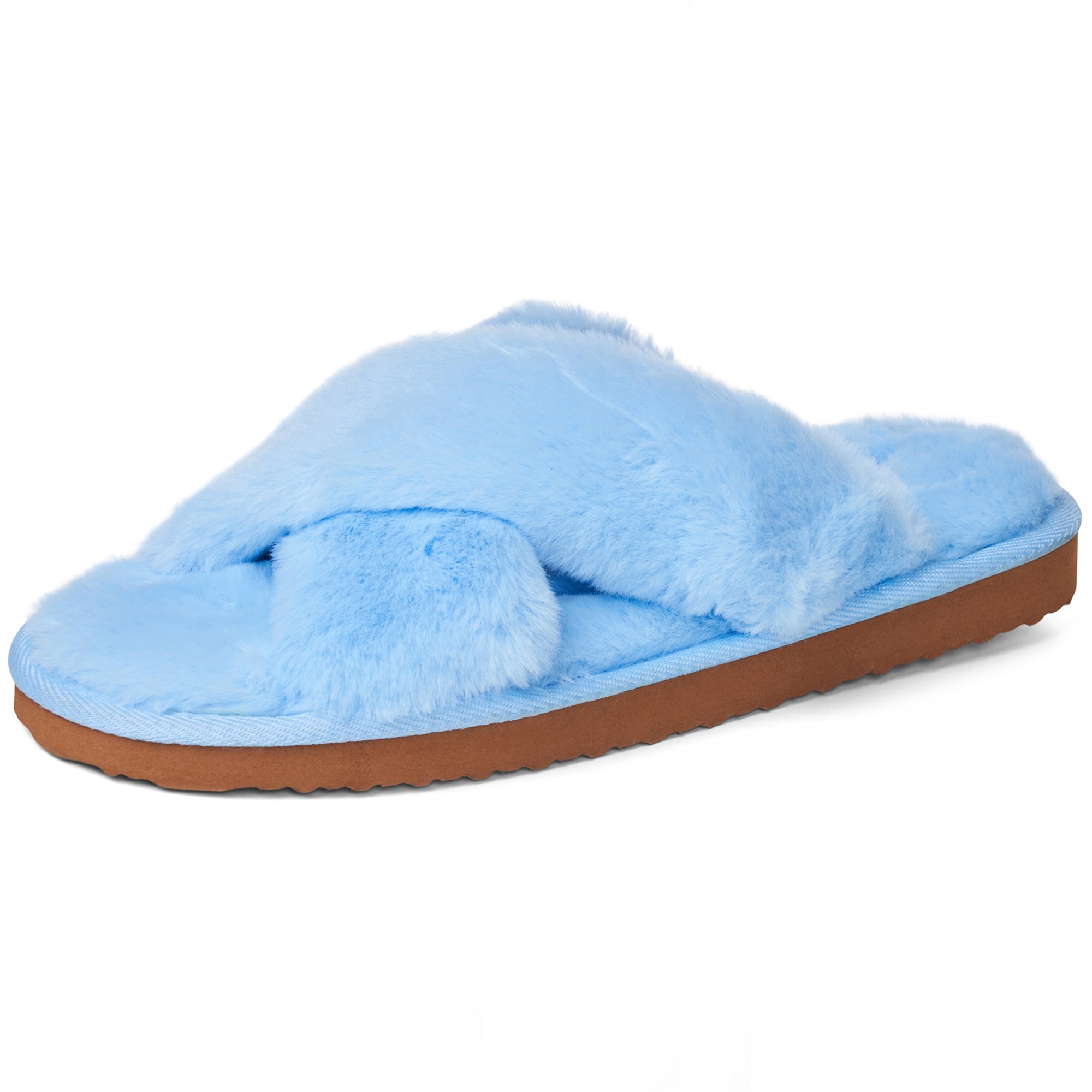 Alpine Swiss Fiona Womens Fuzzy Fluffy Faux Fur Slippers Memory Foam Indoor  House Shoes - Alpine Swiss