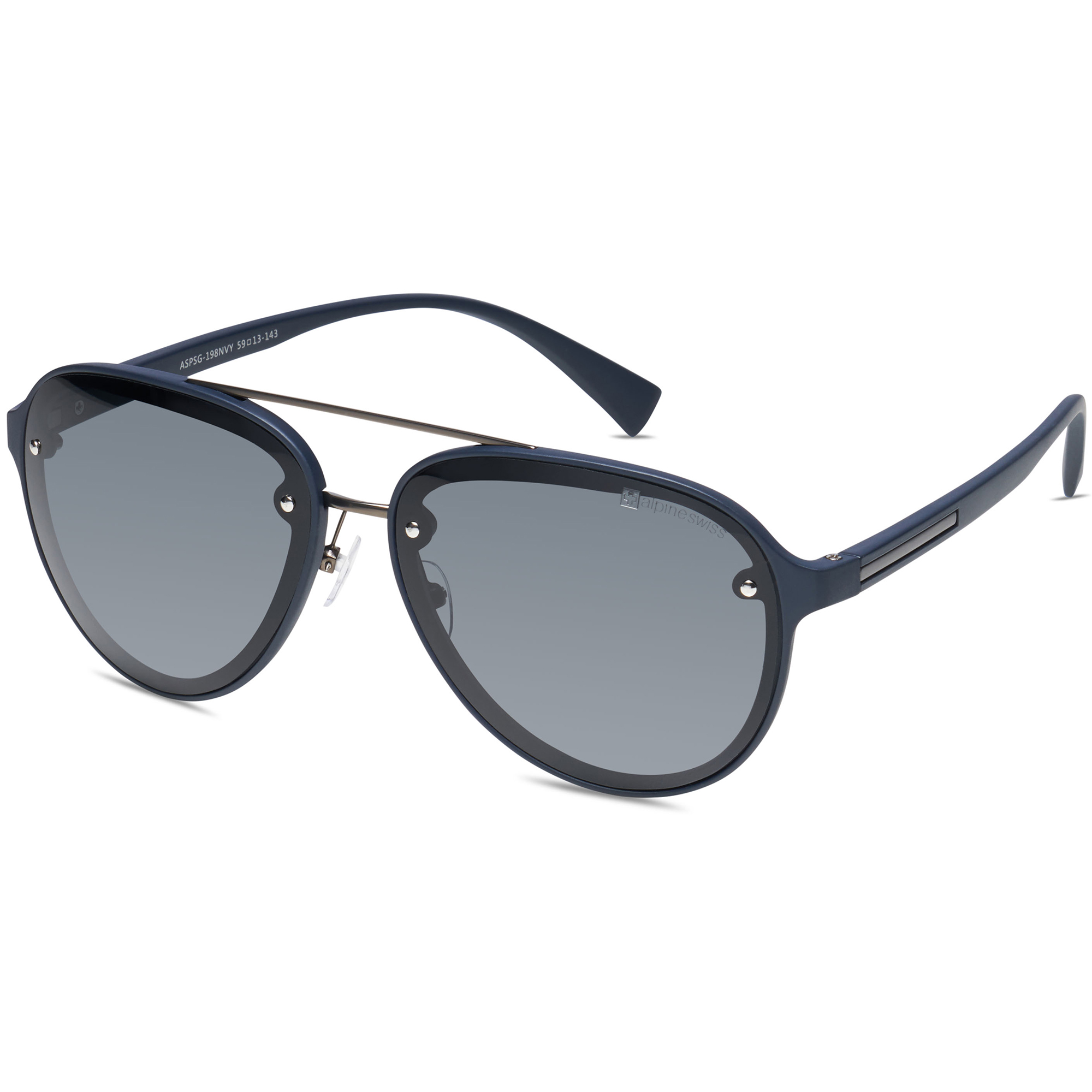 Alpine Swiss Mens Polarized Aviator Sunglasses Lightweight 100% UV