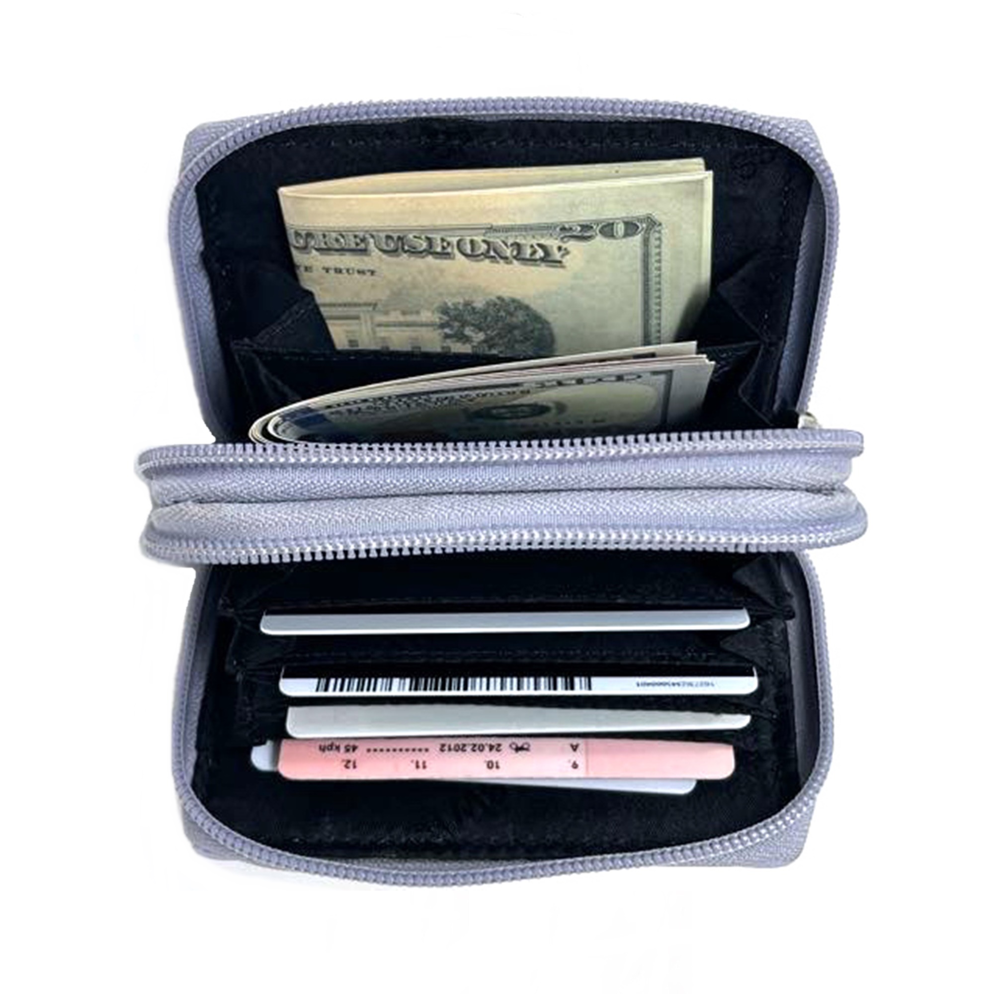 Leather Credit Card Holder and Organizer, Zippered Credit Card Wallet, RFID  Blocking Credit Card Protector with 21 Card Slots