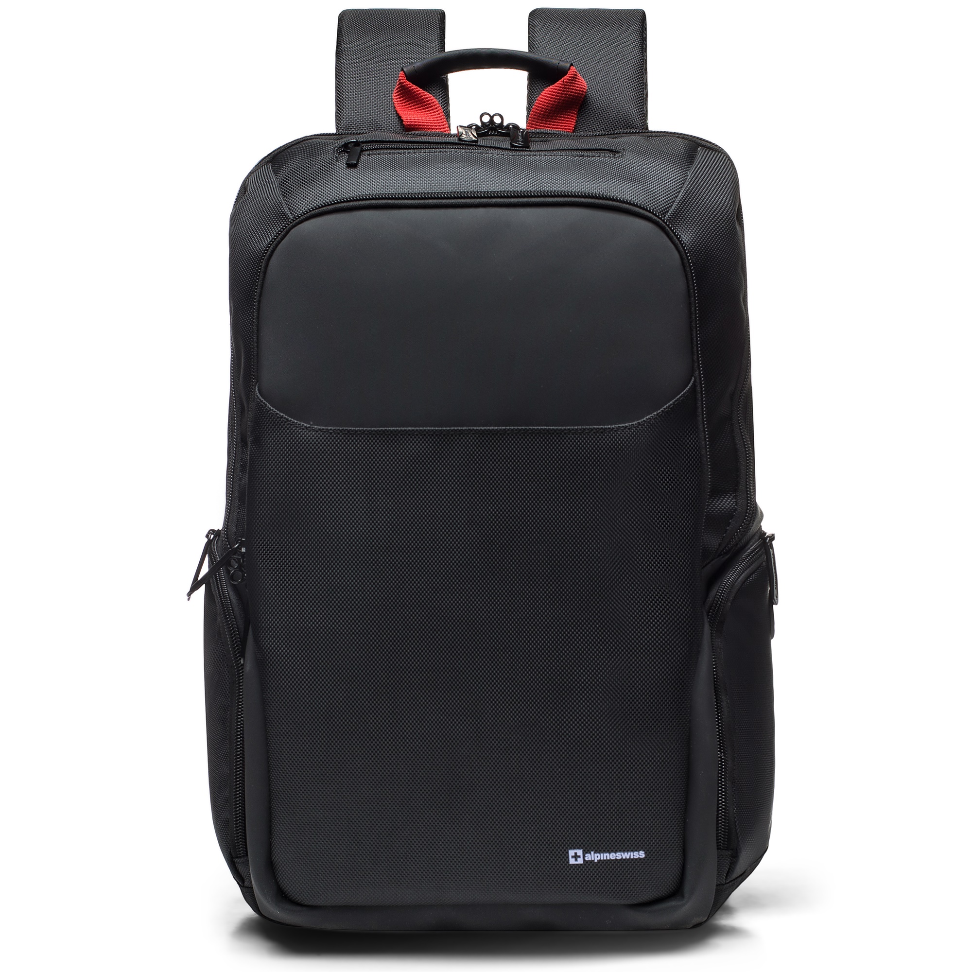 Black Leather Professional Laptop Backpack with Charging Port, In stock!