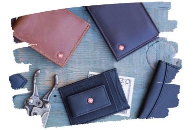 1pc Genuine Leather Wallet Clip With 2 Card Slots And Wallet Slots