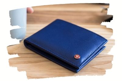 Polare Original Men's RFID Blocking Vintage Italian Genuine Leather Slim  Bifold Wallet