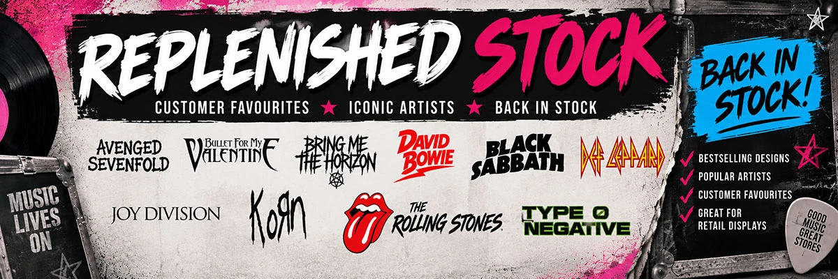 REPLENISHED: Back in Stock 11x Music Merch Favourites