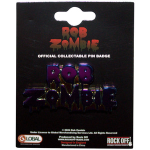 Rob Zombie Pin Badge: Multicoloured Logo